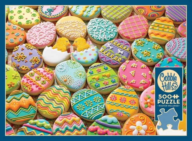 Puzzle COBBLE HILL cu prăjituri de Paște, 500 piese