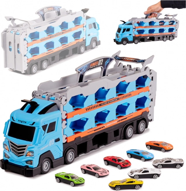 Camion cu pistă auto de 210 cm 8 buc