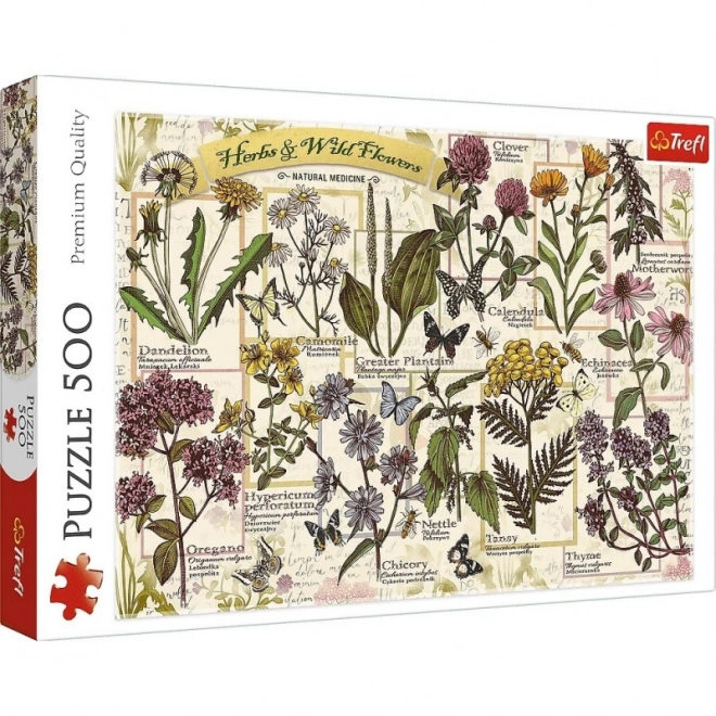 Puzzle Trefl 500 piese ierburi medicinale