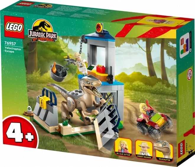 Evadarea velociraptorului LEGO Jurassic World