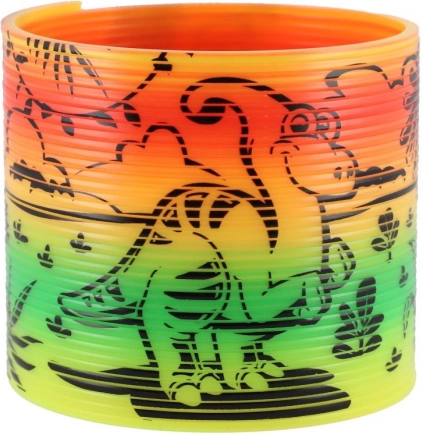 Spirală din plastic cu motiv de dinozauri 7,5cm