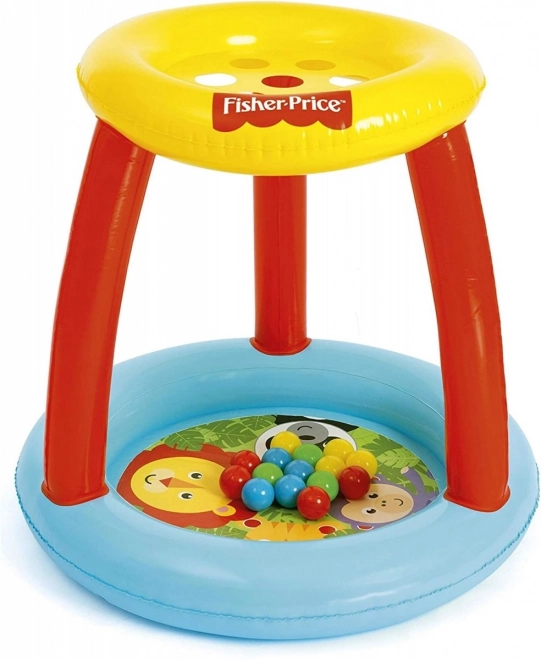 Fisher Price leagăn cu acoperiș și mingi Prietenii Animalelor 89 x 89 x 84 cm