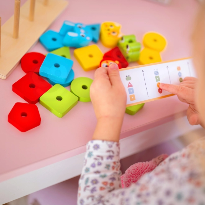 Piramidă Montessori cu animăluțe Woopie Green