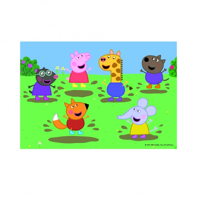 Puzzle DINO Peppa Pig și prietenii 2x48 piese