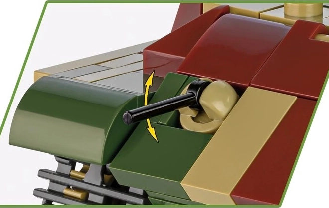 Model tancului Tiger II Königstiger din piese de plastic