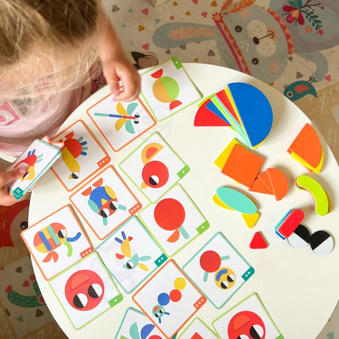 Puzzle din lemn Montessori cu 40 de modele de la WOOPIE Green