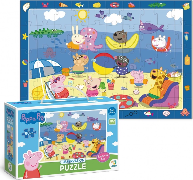 Puzzle cu căutare de imagini Peppa Pig 50 piese