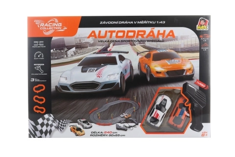 Pistă de curse copii Racing Collection 240 cm cu USB