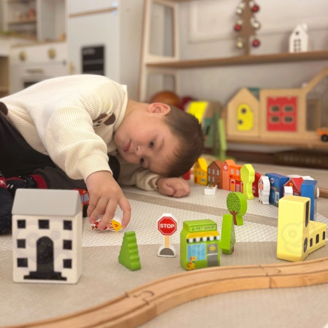 Set de construcții și figurine oraș Tooky Toy