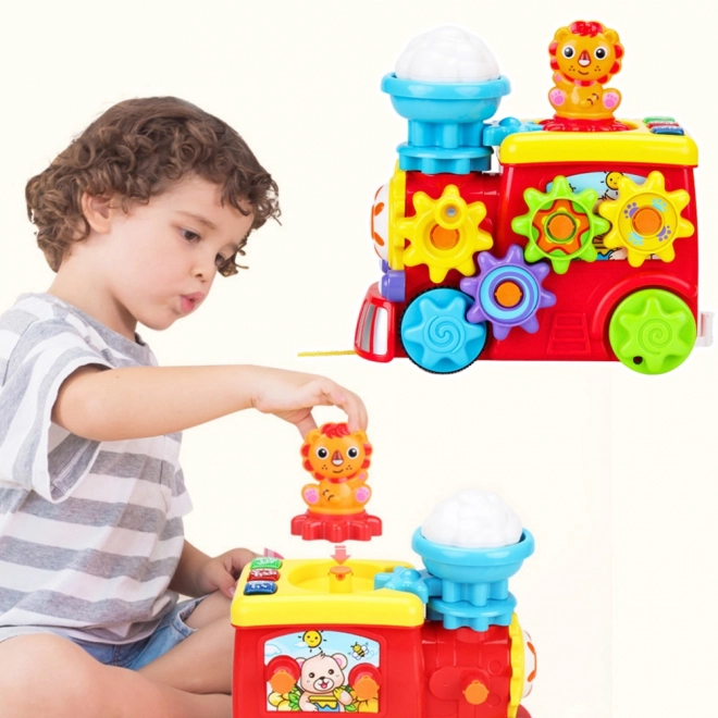 Locomotiva muzicală interactivă pentru copii Colorată
