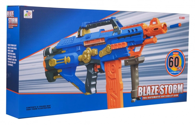 Mega pistolet automat Blaze Storm cu proiectile albastre