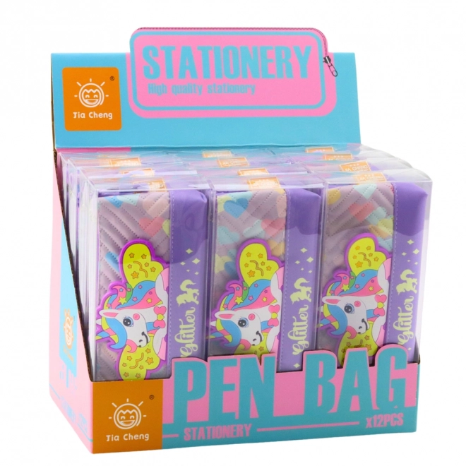 Perniu cu unicorn violet