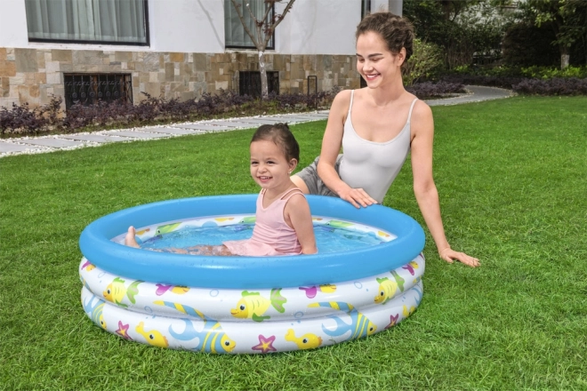 Piscină gonflabilă pentru copii cu motiv Peștișorul 102 cm Bestway