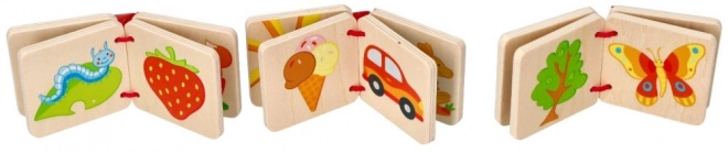 Mini carte din lemn Goki pentru copii