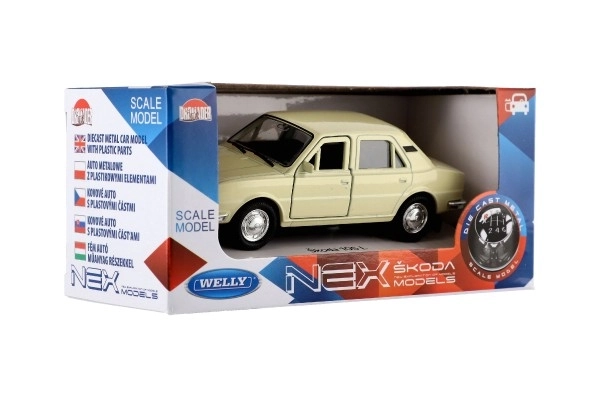 Mașină de jucărie Škoda 105L din metal și plastic, 11cm, 1:34-39