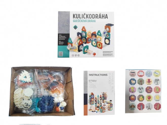 Set complet pentru pistă de bile 66 piese