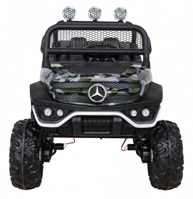 Mercedes Benz Unimog pentru copii Moro lak + tracțiune 4x4 + telecomandă + spațiu bagaje + pornire lentă + MP3 LED