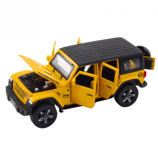 Set mașină off-road cu autorulotă galbenă scară 1:32