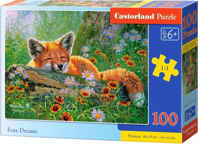 Puzzle 100 piese vise cu vulpi