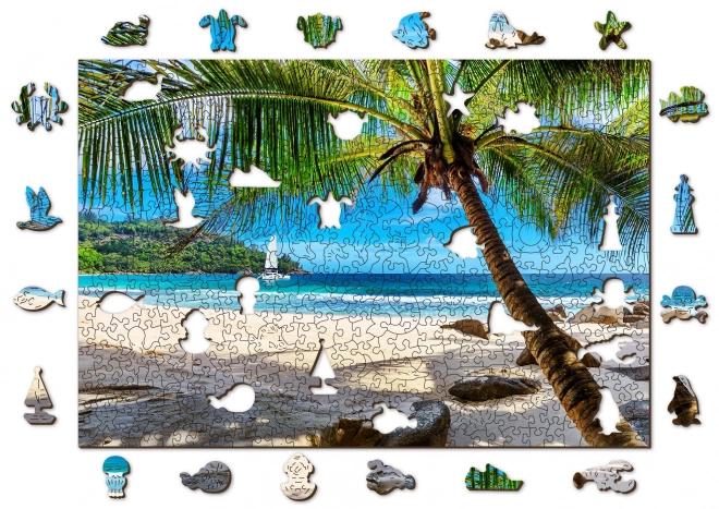 puzzle de lemn Plajă pe Paradise Island, Marea Caraibilor