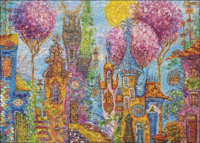 puzzle heye satul fermecător - copacii roz 1000 piese