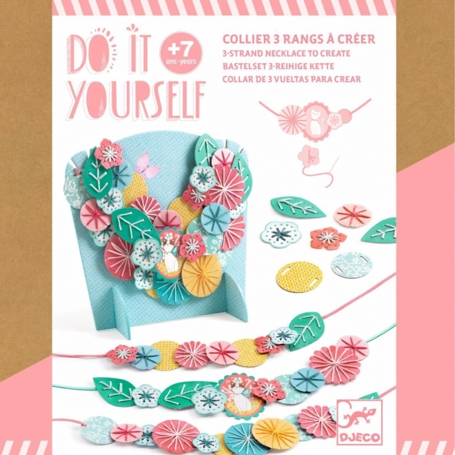 Djeco set creativ coliere florale brodate