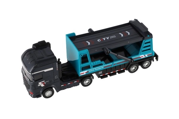 Camion de transport din plastic cu remorcă 26cm cu inerție