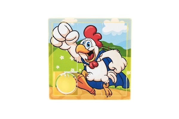 Huzzle puzzle animal plastic 10cm mix