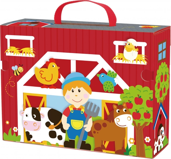Fermă de lemn în valiză Tooky Toy
