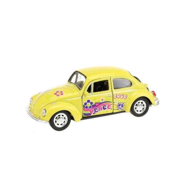 Mașinuță Welly Volkswagen Beetle retro din plastic, diverse culori