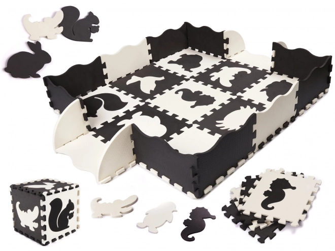 Puzzle Piankowe Educaționale Mată Neagră 114 x 114 x 1 cm