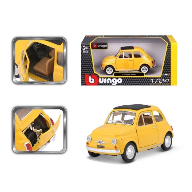 Model mașină Bburago Fiat 500 F 1965 la scară 1:24