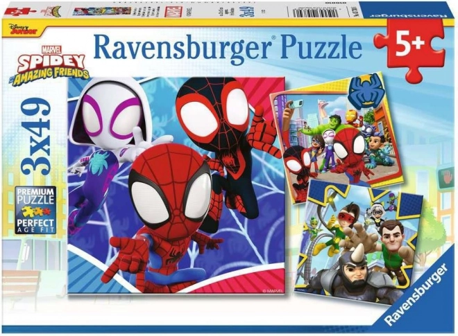 Puzzle Spidey 3 în 1 de la Ravensburger