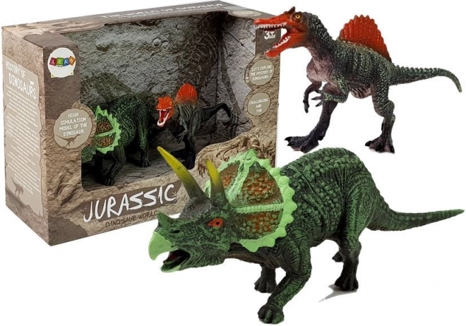 Set figurine dinozauri Spinosaurus și Triceratops