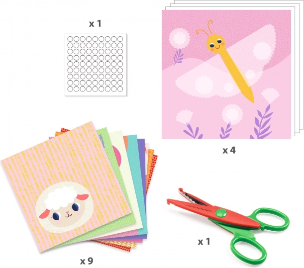 Set de tăiere creativ Djeco Animale