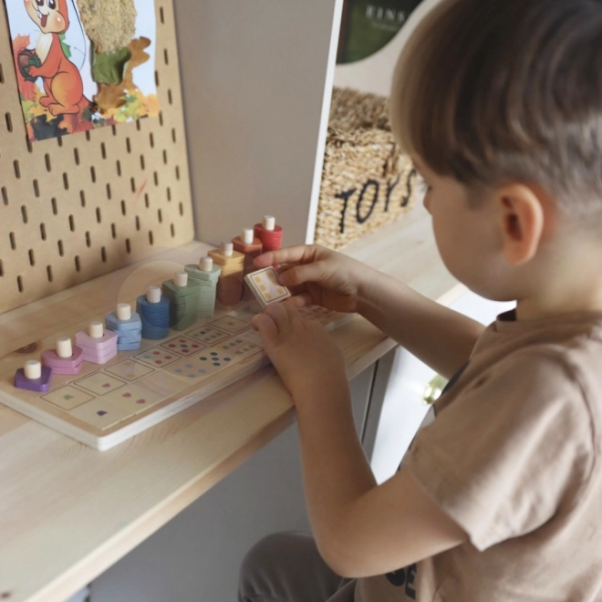 Abac din lemn și jucărie educativă Montessori de la PolarB
