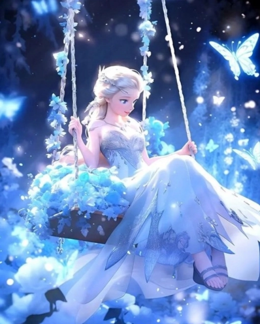 Pictură cu diamante Elsa pe leagăn