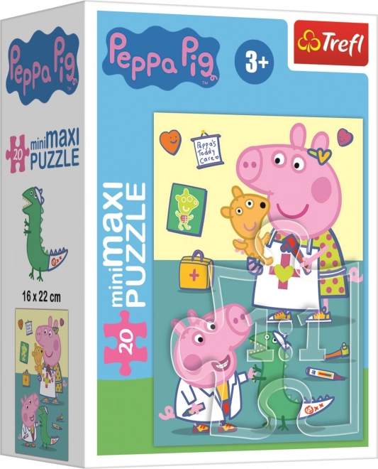 Minipuzzle miniMaxi 20 piese Peppa Pig în cutie 11x8cm