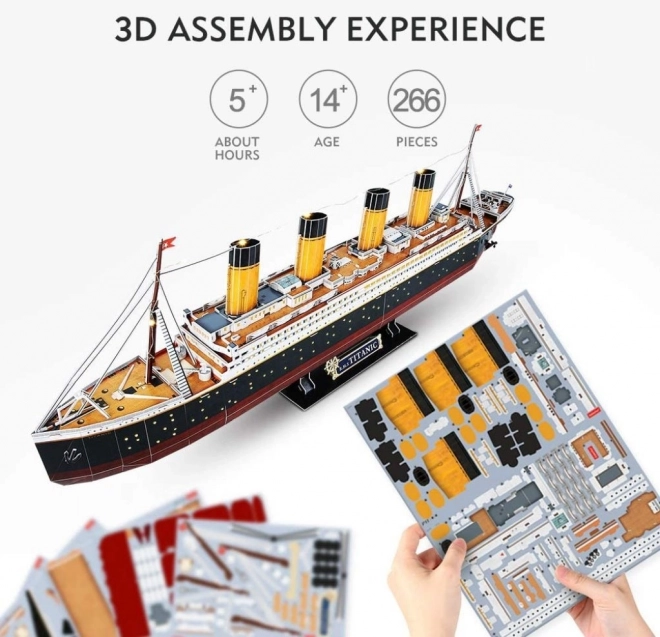 Puzzle 3D Titanic cu LED