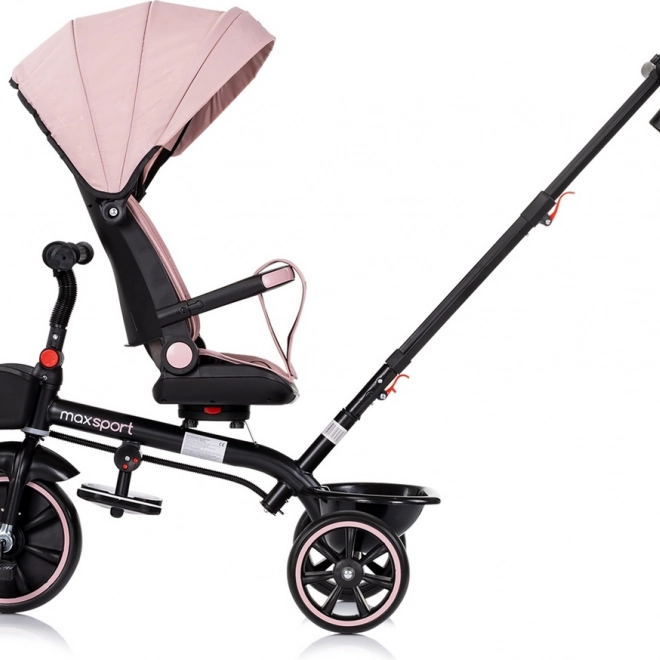 Tricicleta Chipolino cu acoperiș Max Sport 2 în 1 roz