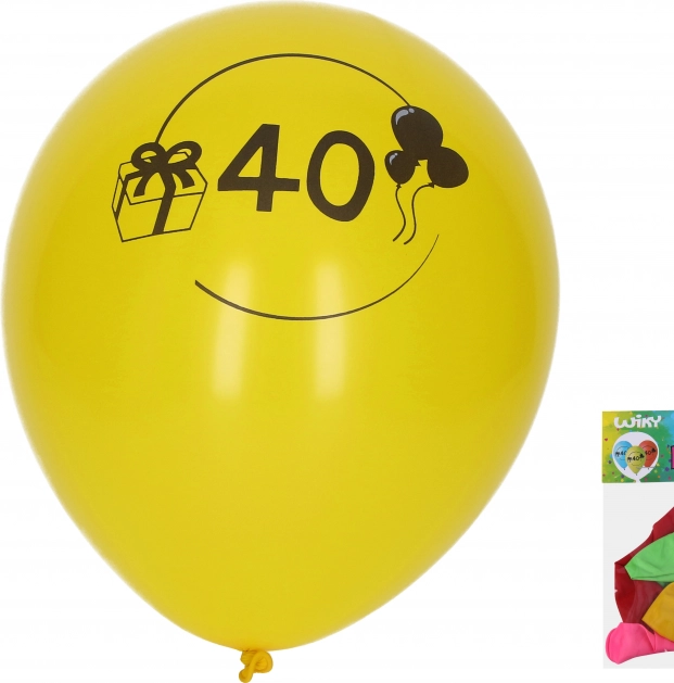 Baloane 30 cm cu numărul 40 – set 5 buc