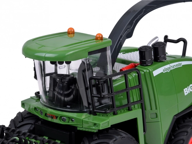 Tractor combină verde multifuncțională cu lumini și sunete