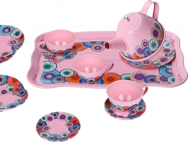 Set vesel de bucătărie roz 15 piese