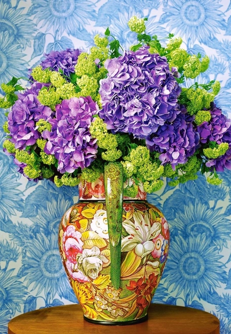 Puzzle 1000 piese - Buchet de hortensii
