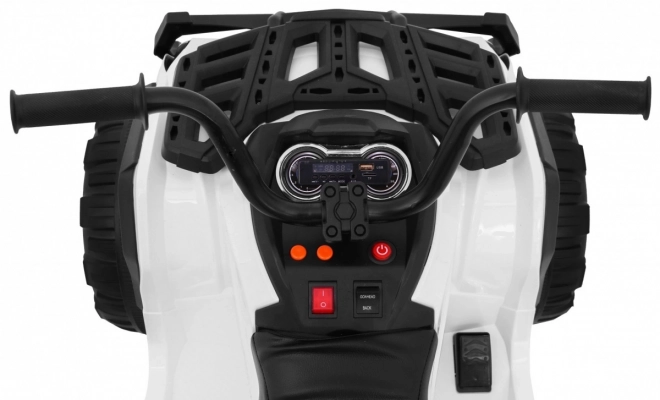 ATV Quad 2,4GHz pe baterie pentru copii Alb + Telecomandă + Roți EVA + Radio MP3 + Pornire gratuită
