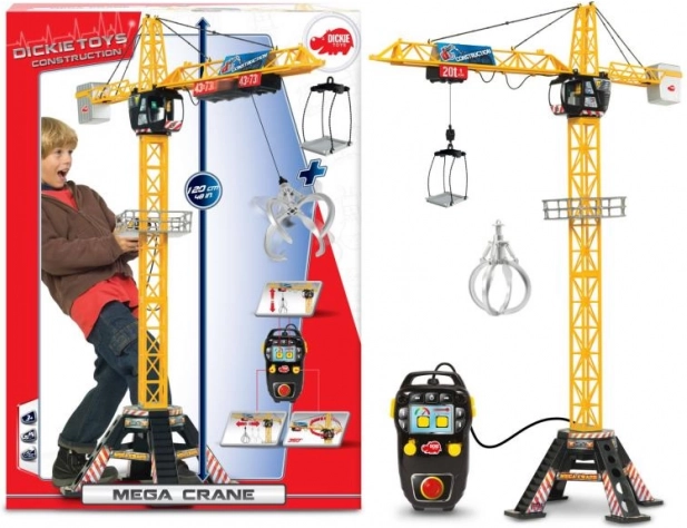 Macara Mega Crane pentru copii 120 cm cu telecomandă cu fir
