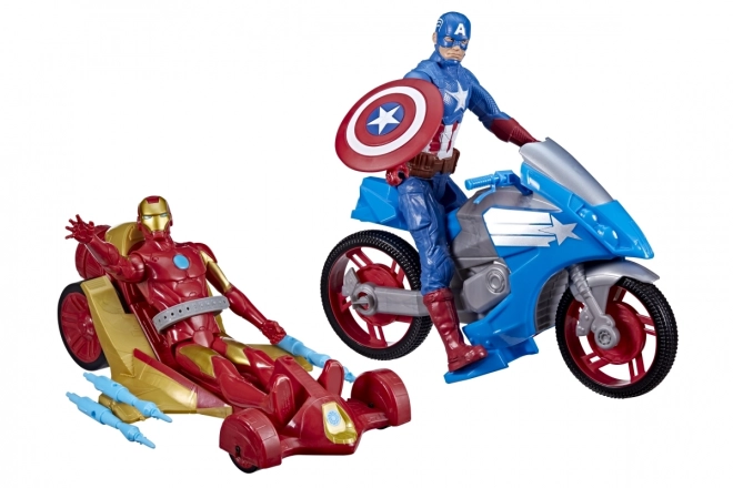 Set figurine Avengers cu vehicule