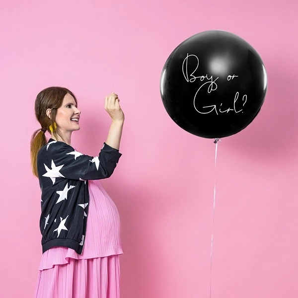 Balon gender reveal cu confetti roz