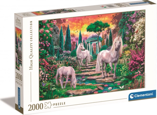 Puzzle unicorni de grădină clasică 2000 de piese