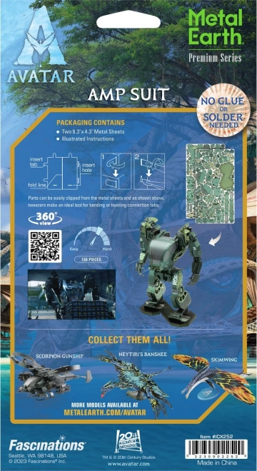 Piesă puzzle 3D Metal Earth Serie Premium: Avatar AMP Suit